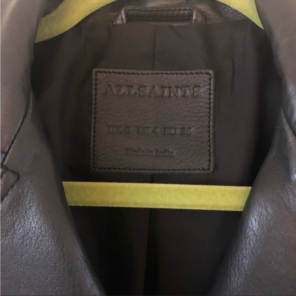 Allsaints Dalby Leather Jacket XS - Picture 7 of 7